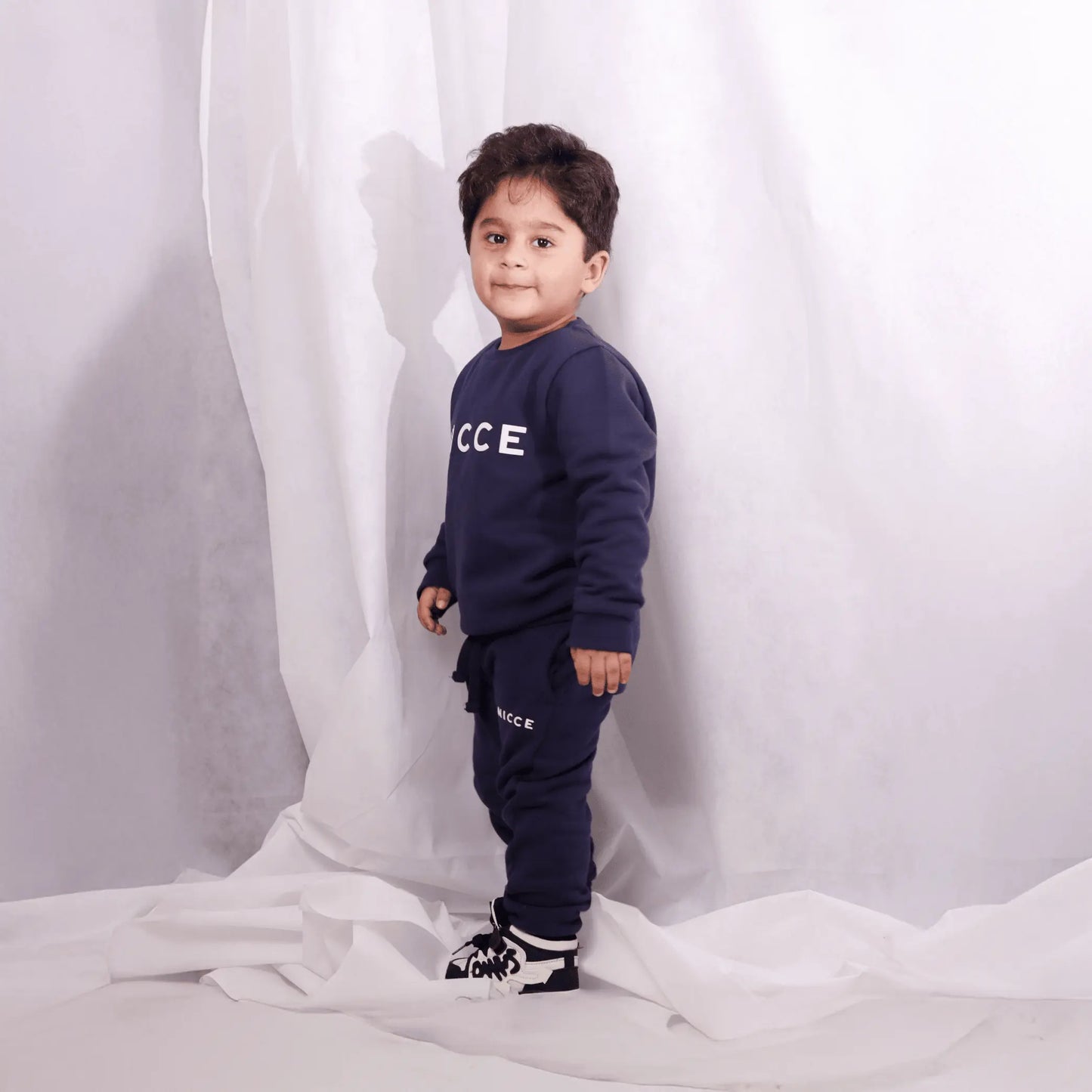 Navy Blue Sweat Shirt & Trouser Set